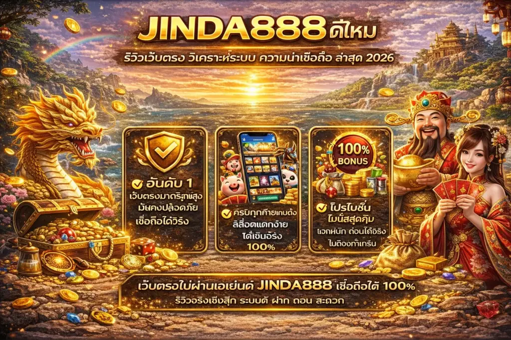 JINDA888 ดีไหม รีวิวเว็บตรง วิเคราะห์ระบบ ความน่าเชื่อถือ ล่าสุด 2026